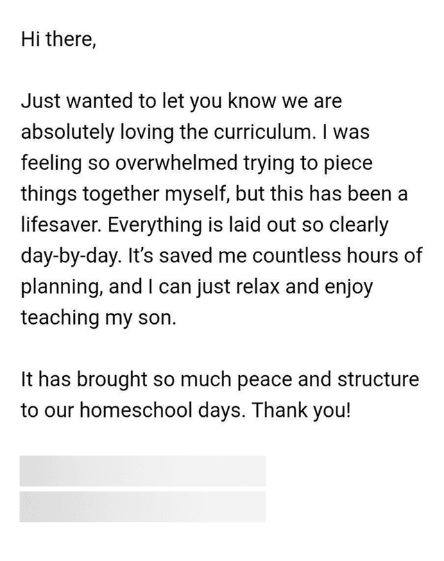 Parent testimonial